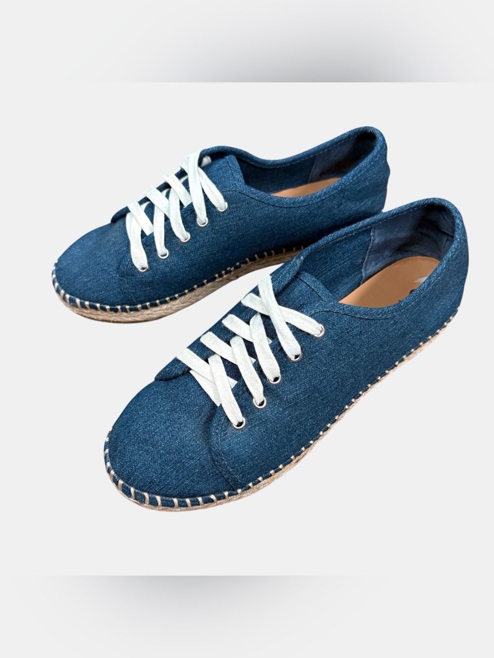 Unisa Denim Espadrille Sneakers Lace Up Casual Shoes Women's‎ 7M